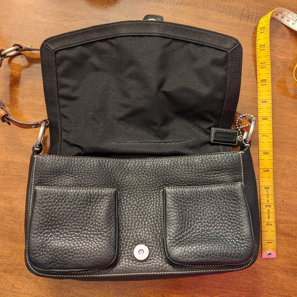 Coach F10893 pebble leather soft black purse EUC Vintage Y2K - Picture 3 of 6